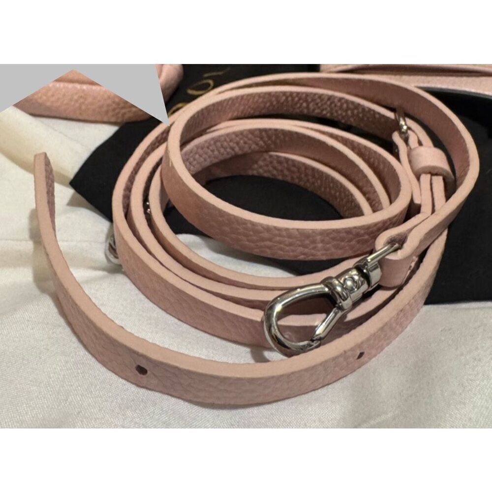 Bandolier 1” donna crossbody light pink leather belt/strap